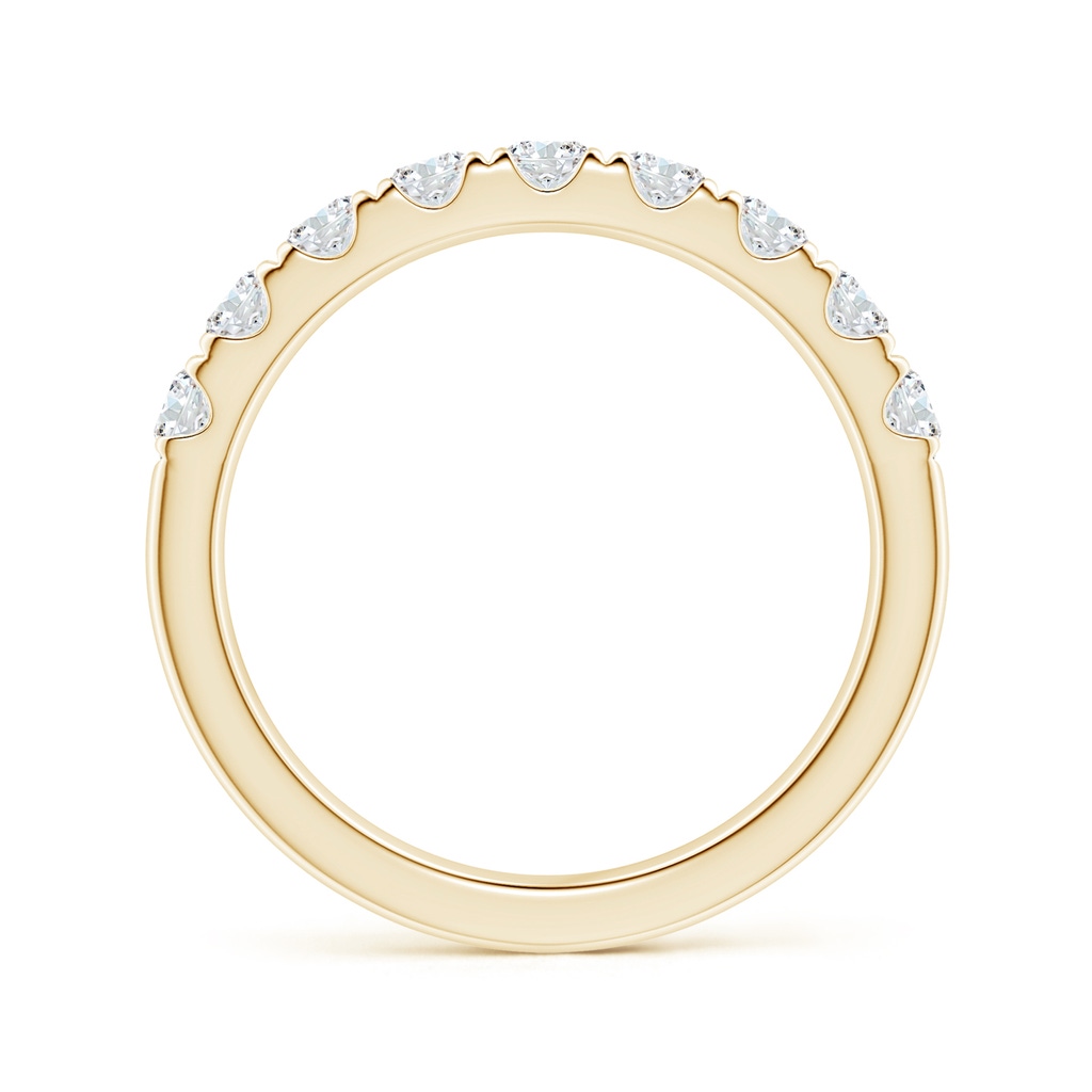 3mm FGVS Lab-Grown Classic Split Prong Diamond Half Eternity Wedding Ring in Yellow Gold - side 199
