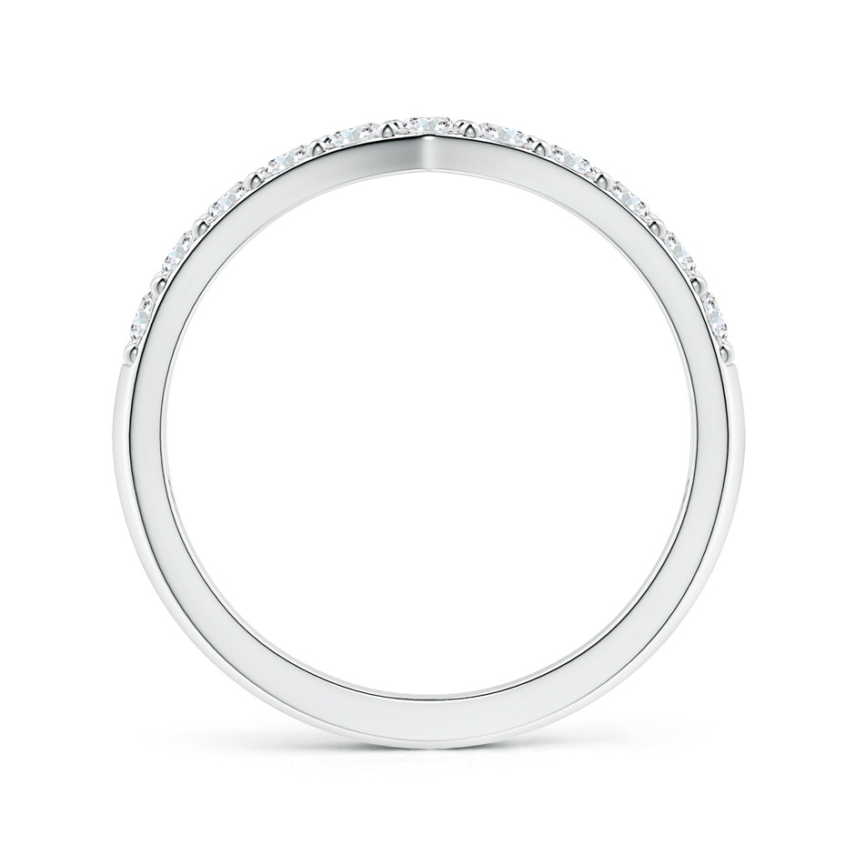 2.2mm FGVS Lab-Grown Round Diamond Twin Row Chevron Wedding Ring in White Gold side 199