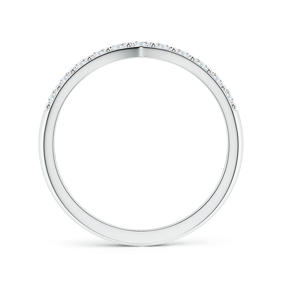 2mm FGVS Lab-Grown Round Diamond Twin Row Chevron Wedding Ring in S999 Silver side 199