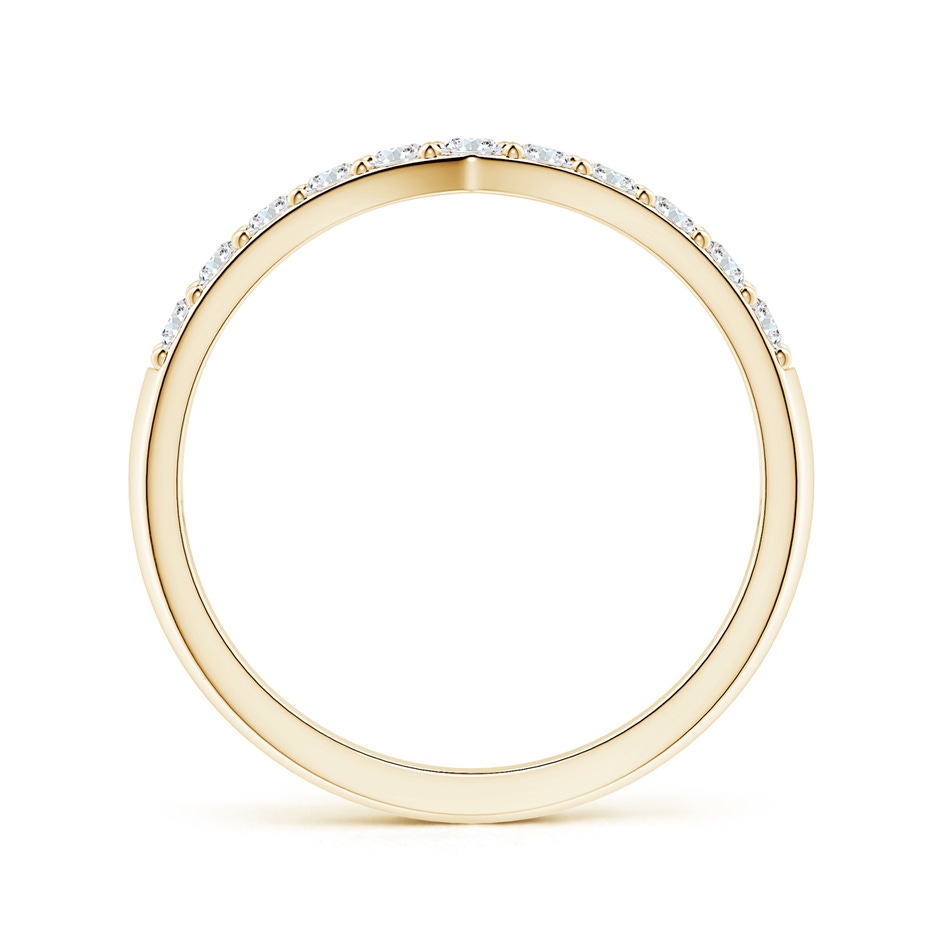 2mm FGVS Lab-Grown Round Diamond Twin Row Chevron Wedding Ring in Yellow Gold side 199