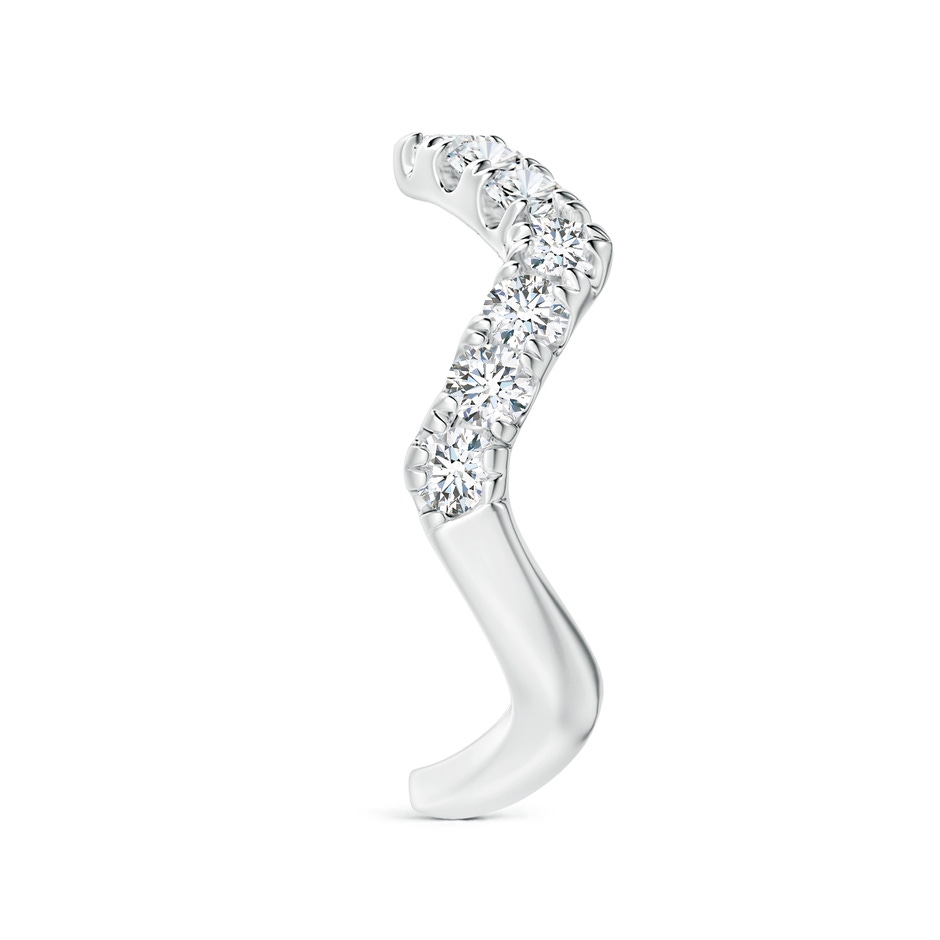 2.4mm FGVS Lab-Grown Classic Round Diamond Zig Zag Ring in White Gold side 299