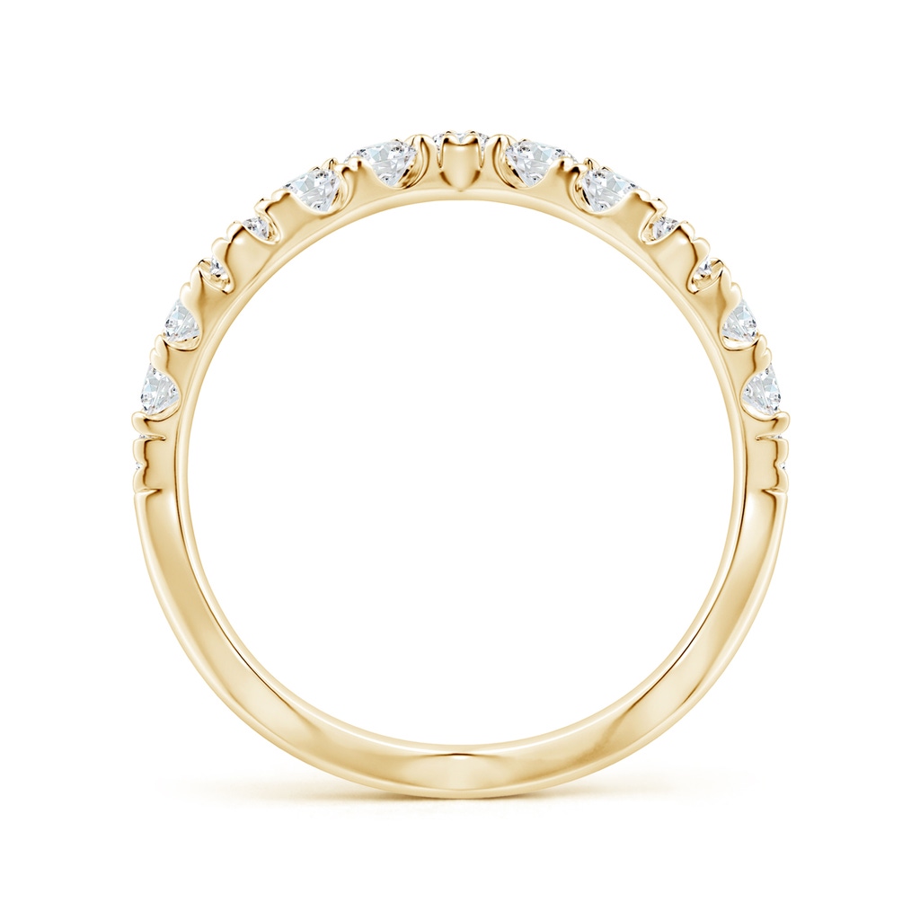 2.4mm FGVS Lab-Grown Classic Round Diamond Zig Zag Ring in Yellow Gold - side 199