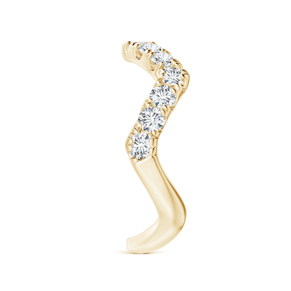 2.4mm FGVS Lab-Grown Classic Round Diamond Zig Zag Ring in Yellow Gold side 299