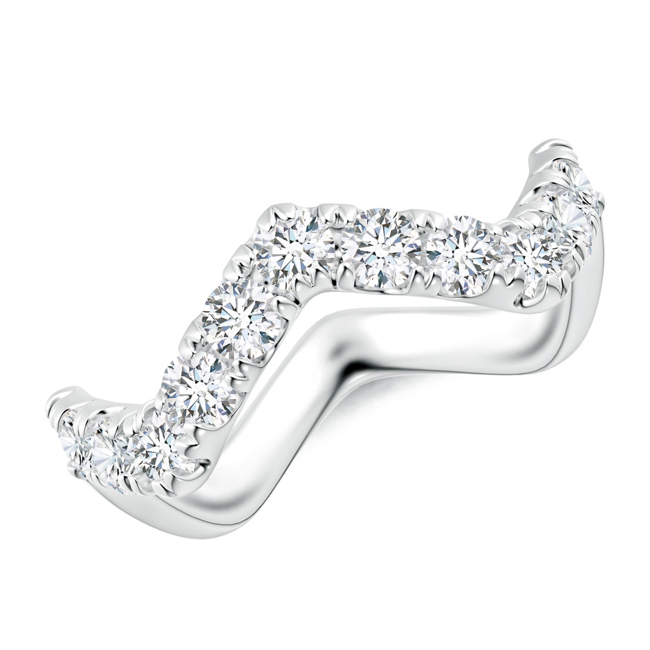 2.7mm FGVS Lab-Grown Classic Round Diamond Zig Zag Ring in White Gold 