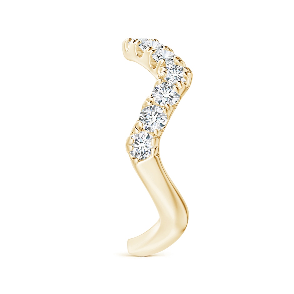 2.7mm FGVS Lab-Grown Classic Round Diamond Zig Zag Ring in Yellow Gold side 299