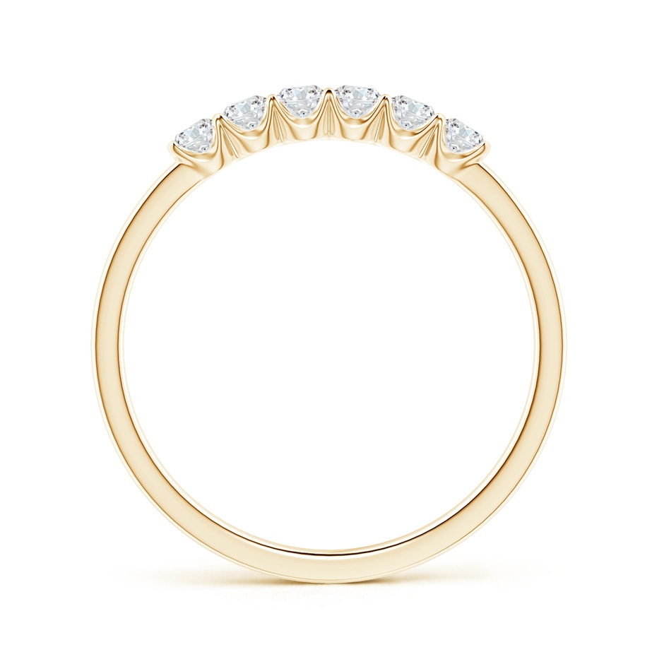 2.3mm FGVS Lab-Grown-Fishtail-Set Diamond Six Stone Wedding Ring in Yellow Gold side 199