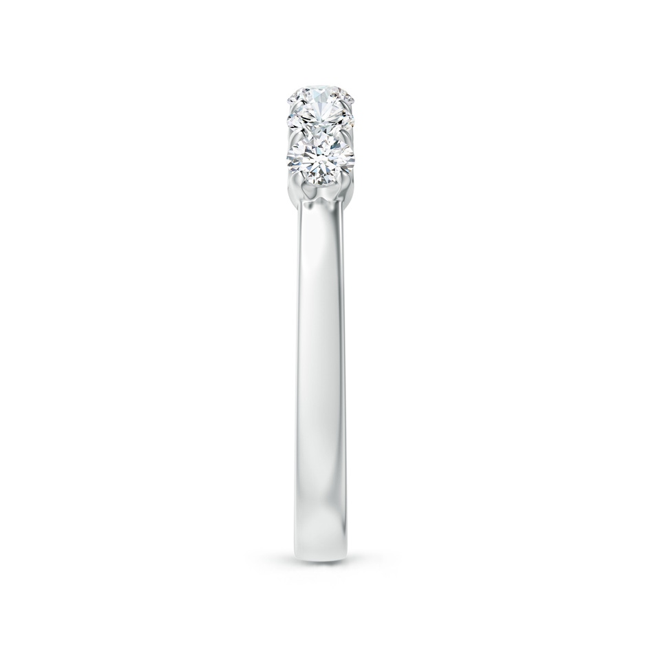 3mm FGVS Lab-Grown-Fishtail-Set Diamond Six Stone Wedding Ring in 18K White Gold side 299