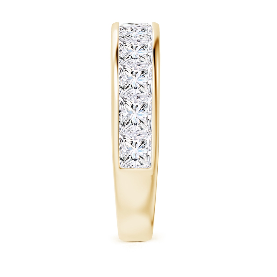 3.5mm FGVS Lab-Grown Channel-Set Princess-Cut Diamond Half Eternity Wedding Ring in 18K Yellow Gold side 299