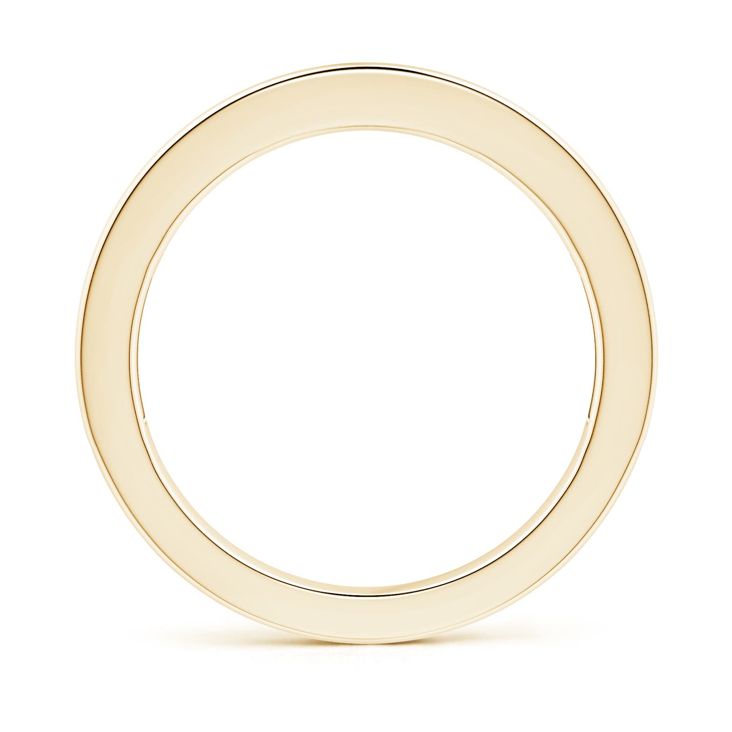 3.5mm FGVS Lab-Grown Channel-Set Princess-Cut Diamond Half Eternity Wedding Ring in Yellow Gold - side 3