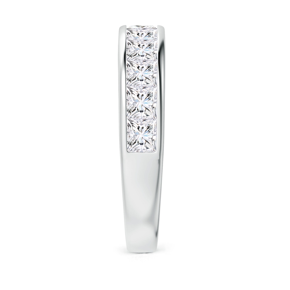 3mm FGVS Lab-Grown Channel-Set Princess-Cut Diamond Half Eternity Wedding Ring in P950 Platinum side 299