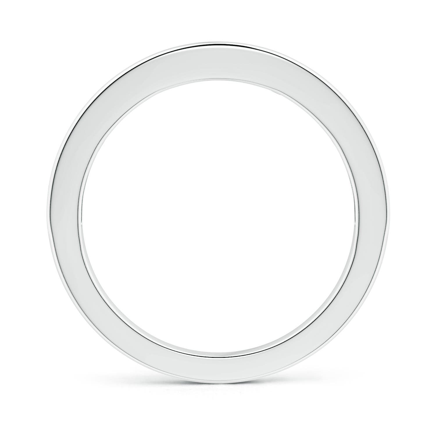 3mm FGVS Lab-Grown Channel-Set Princess-Cut Diamond Half Eternity Wedding Ring in White Gold - side 3