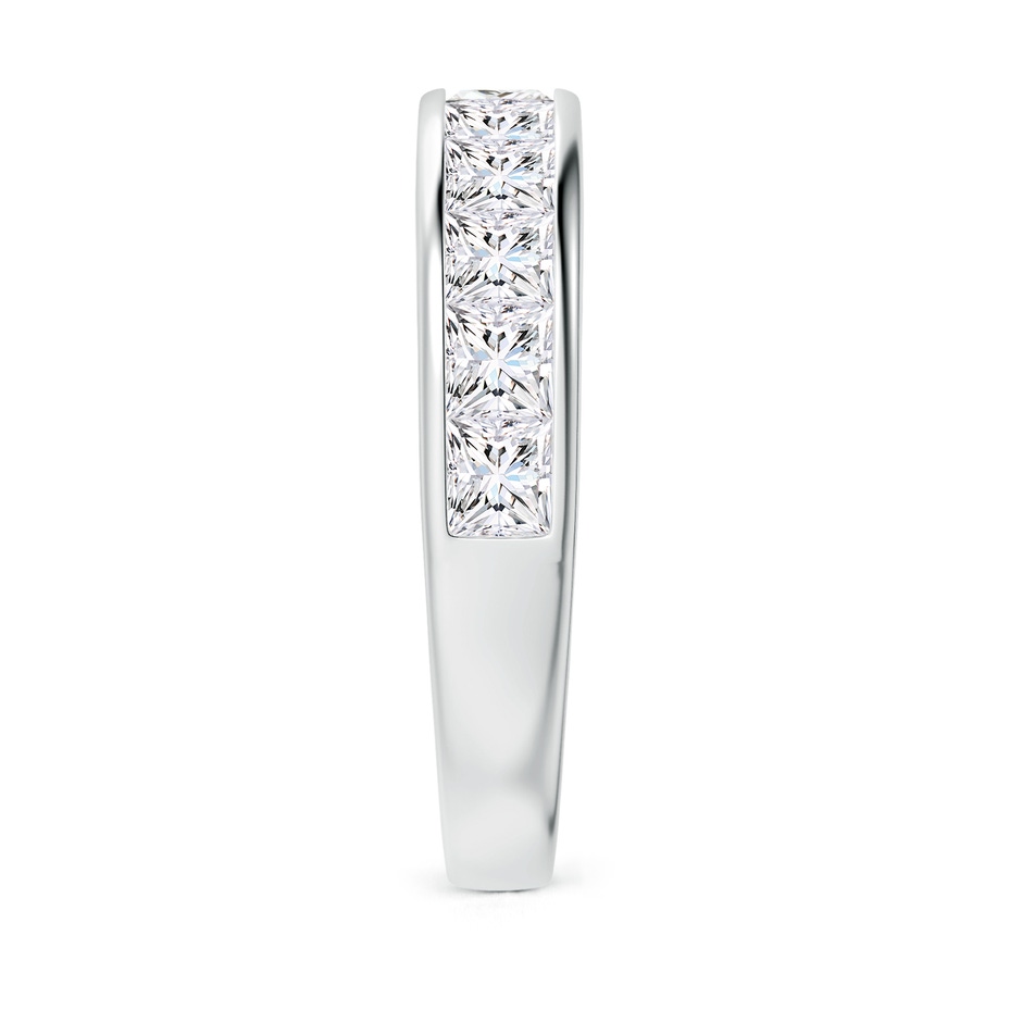 3mm FGVS Lab-Grown Channel-Set Princess-Cut Diamond Half Eternity Wedding Ring in White Gold side 299