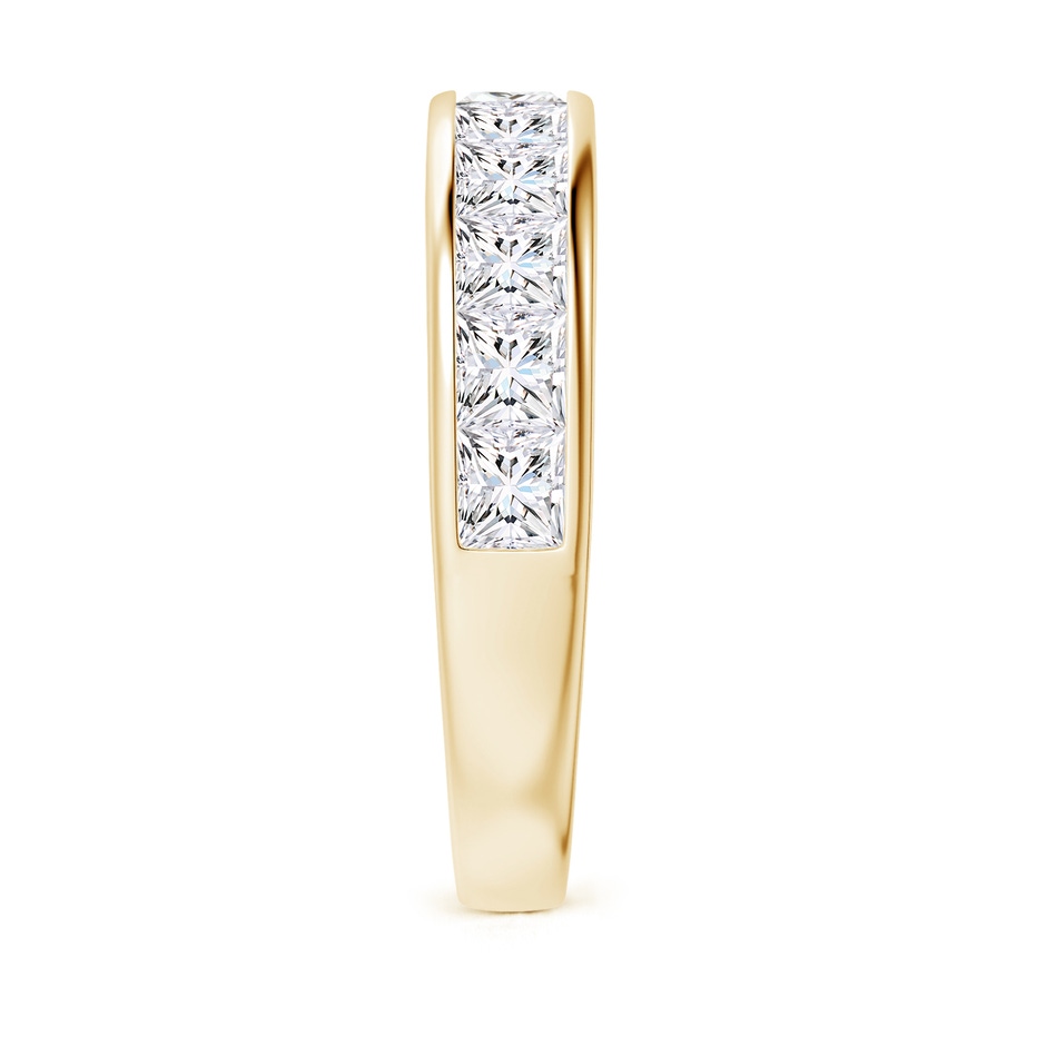 3mm FGVS Lab-Grown Channel-Set Princess-Cut Diamond Half Eternity Wedding Ring in Yellow Gold side 299