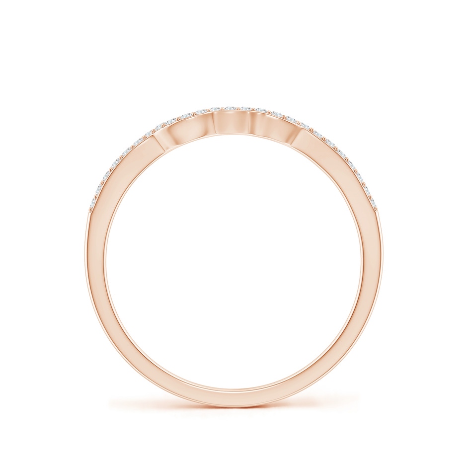 0.9mm FGVS Prong-Set Lab-Grown Diamond Contoured Wedding Ring in Rose Gold side 199