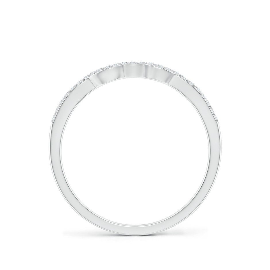 0.9mm FGVS Prong-Set Lab-Grown Diamond Contoured Wedding Ring in White Gold side 199