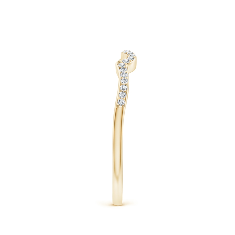 0.9mm FGVS Prong-Set Lab-Grown Diamond Contoured Wedding Ring in Yellow Gold side 299