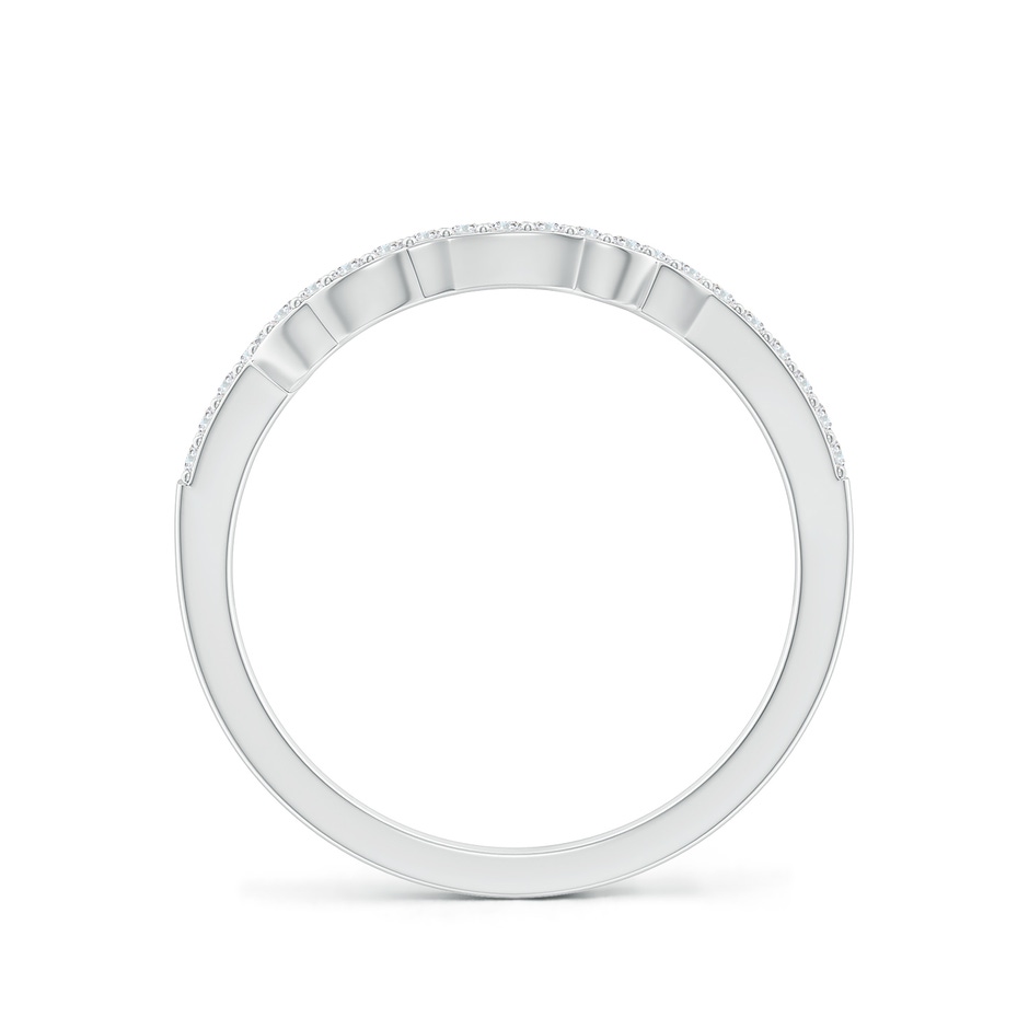 1.1mm FGVS Prong-Set Lab-Grown Diamond Contoured Wedding Ring in White Gold side 199