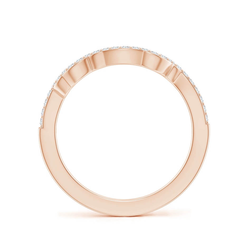 1.25mm FGVS Prong-Set Lab-Grown Diamond Contoured Wedding Ring in 18K Rose Gold side 199