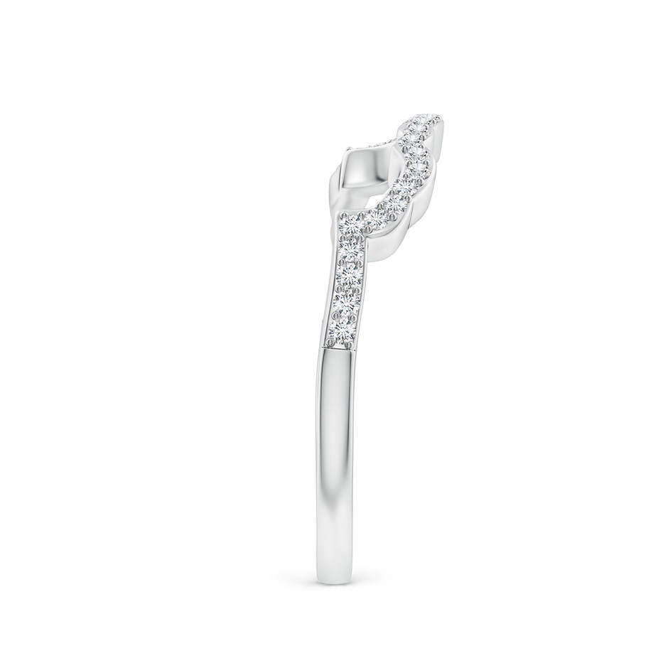 1.25mm FGVS Prong-Set Lab-Grown Diamond Contoured Wedding Ring in White Gold side 299