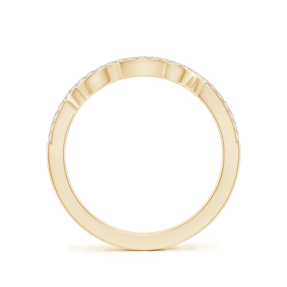 1.2mm FGVS Prong-Set Lab-Grown Diamond Contoured Wedding Ring in 18K Yellow Gold side 199