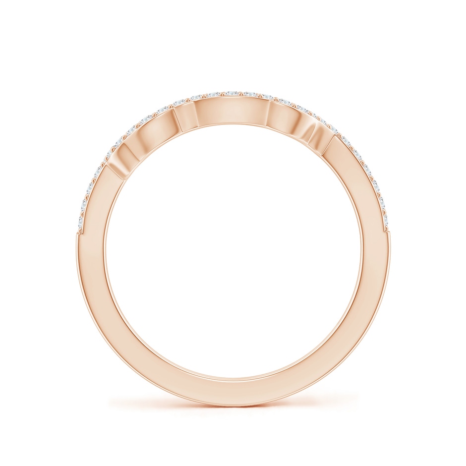 1.2mm FGVS Prong-Set Lab-Grown Diamond Contoured Wedding Ring in Rose Gold side 199