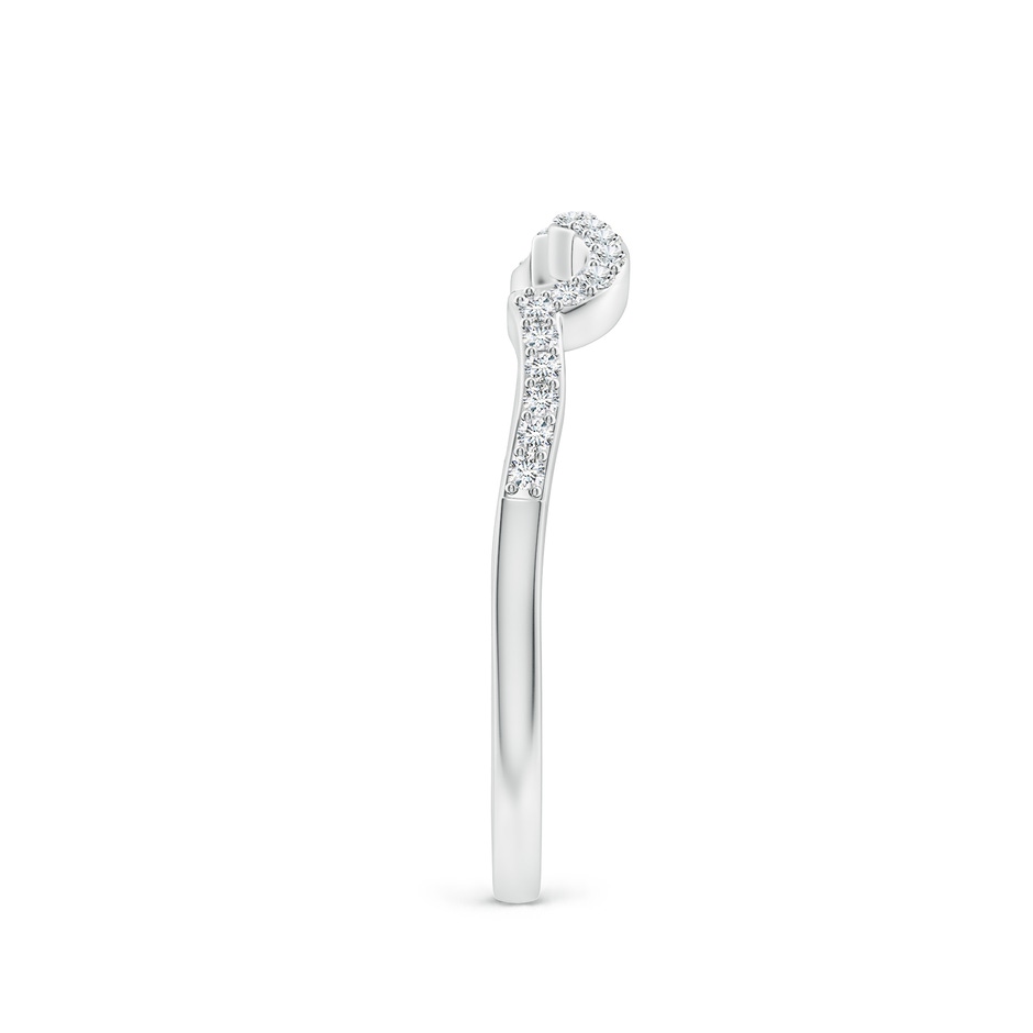 1mm FGVS Prong-Set Lab-Grown Diamond Contoured Wedding Ring in 18K White Gold side 299