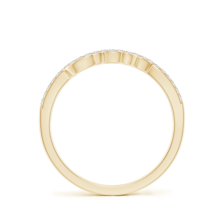 1mm FGVS Prong-Set Lab-Grown Diamond Contoured Wedding Ring in 18K Yellow Gold side 199