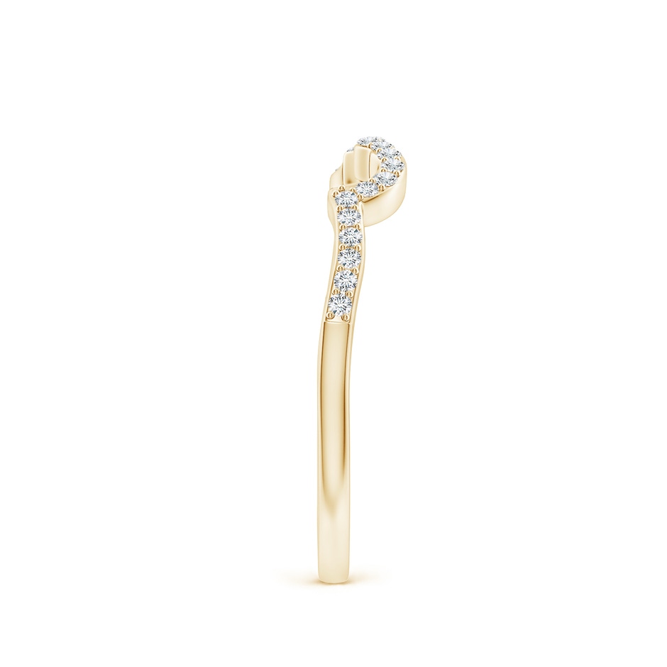 1mm FGVS Prong-Set Lab-Grown Diamond Contoured Wedding Ring in 18K Yellow Gold side 299
