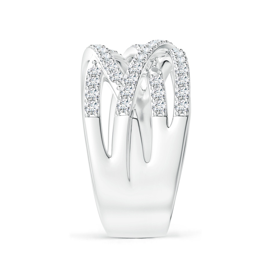 1.55mm FGVS Lab-Grown Entwined Diamond Wrap Ring in White Gold side 299