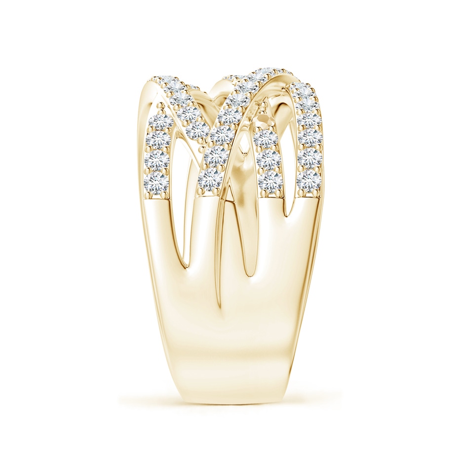 1.55mm FGVS Lab-Grown Entwined Diamond Wrap Ring in Yellow Gold side 299