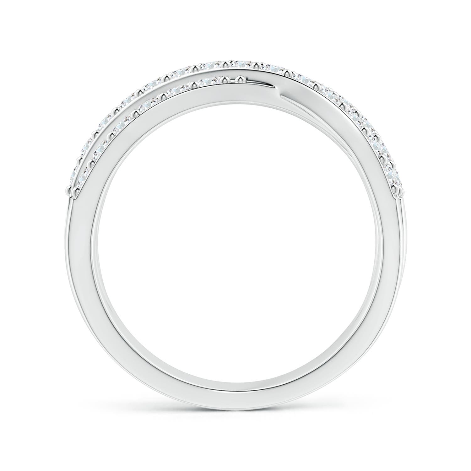 1.9mm FGVS Lab-Grown Entwined Diamond Wrap Ring in White Gold