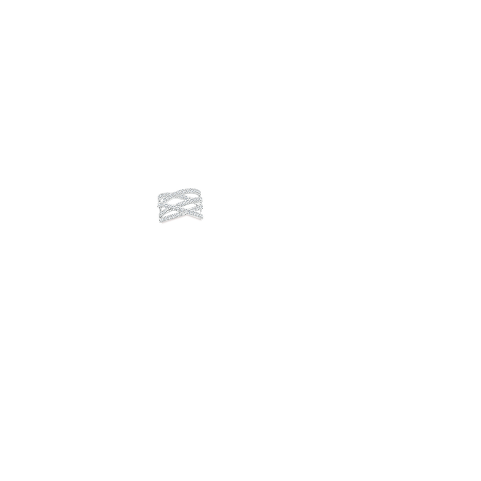 1.9mm FGVS Lab-Grown Entwined Diamond Wrap Ring in White Gold hand