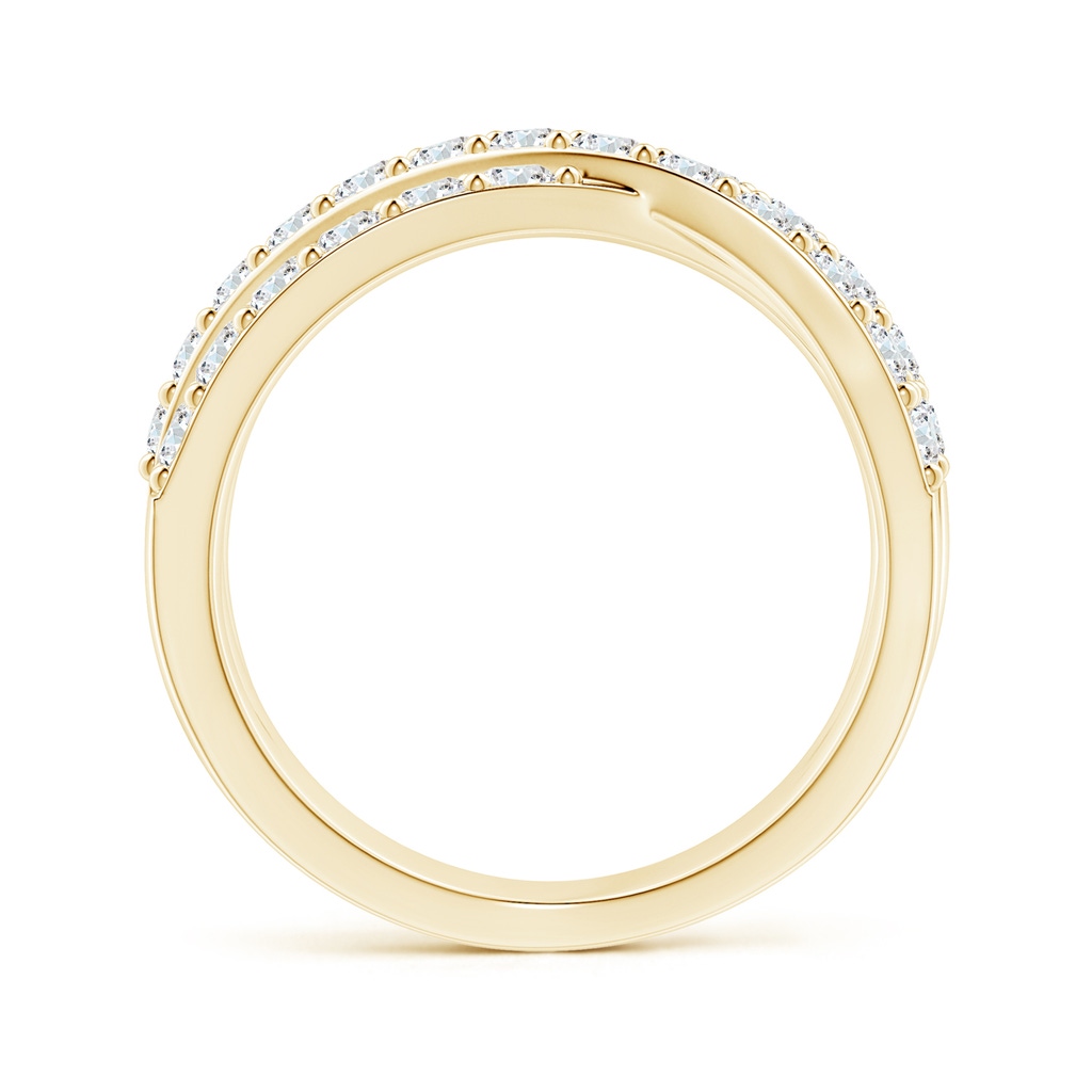 2.2mm FGVS Lab-Grown Entwined Diamond Wrap Ring in Yellow Gold - side 199
