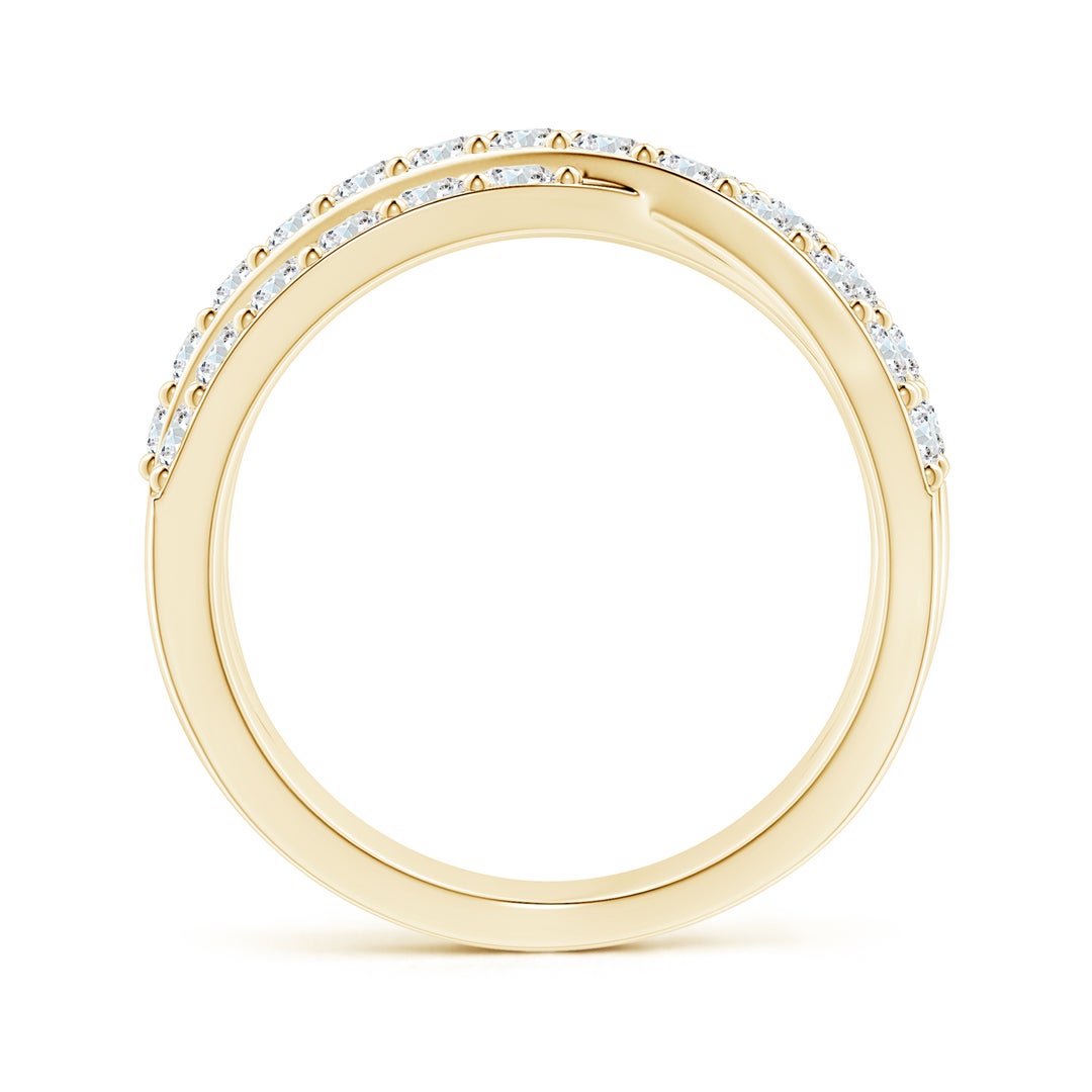 2.2mm FGVS Lab-Grown Entwined Diamond Wrap Ring in Yellow Gold - side 4