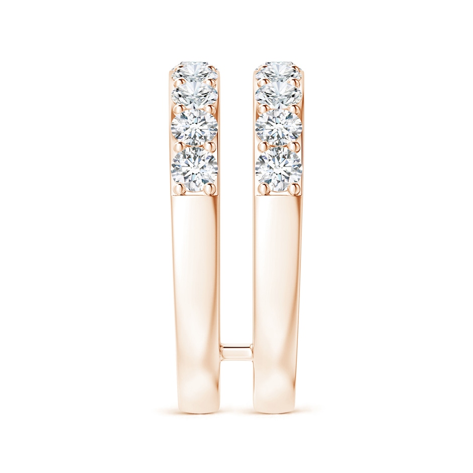 2.75mm FGVS Lab-Grown Prong-Set Diamond Double Ring in 18K Rose Gold side 299