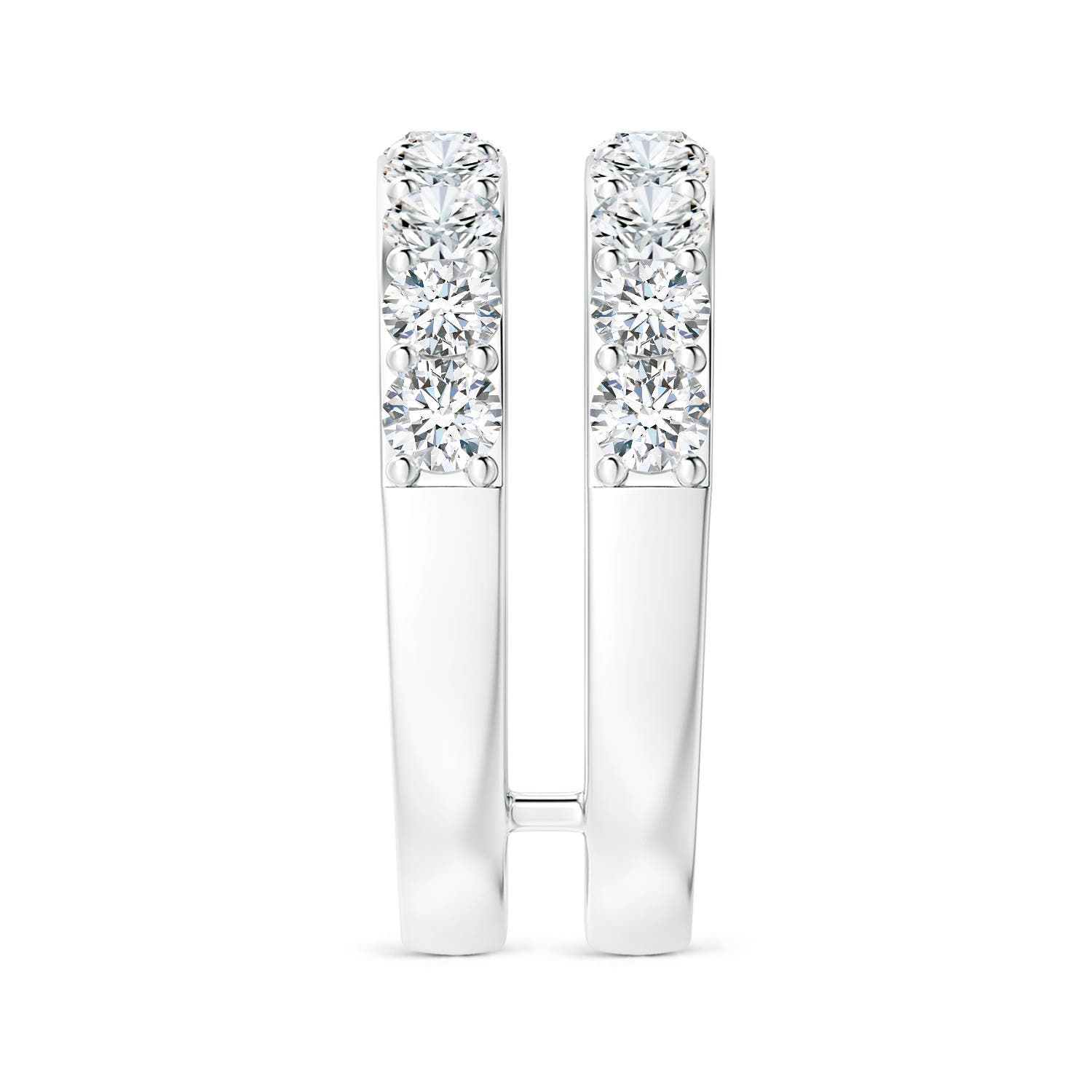 3.1mm FGVS Lab-Grown Prong-Set Diamond Double Ring in 18CT White Gold - side 4