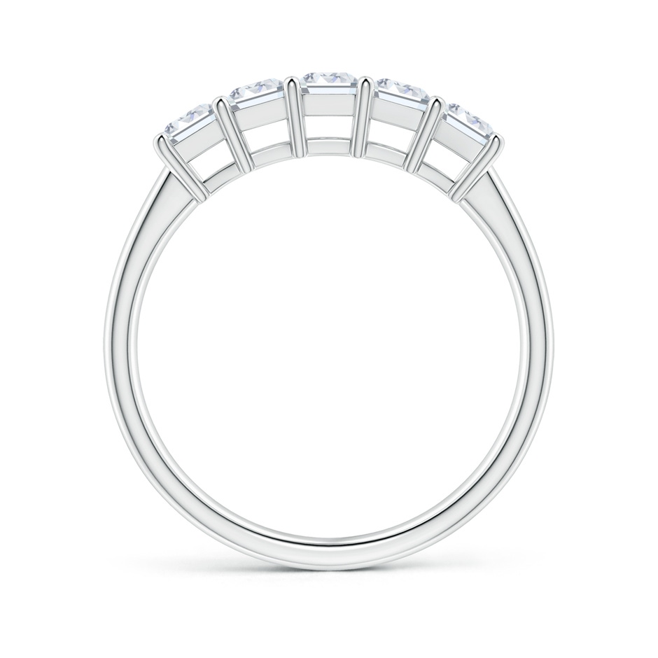 5x3mm FGVS Lab-Grown Prong-Set Emerald-Cut Diamond Five Stone Wedding Ring in P950 Platinum side 199