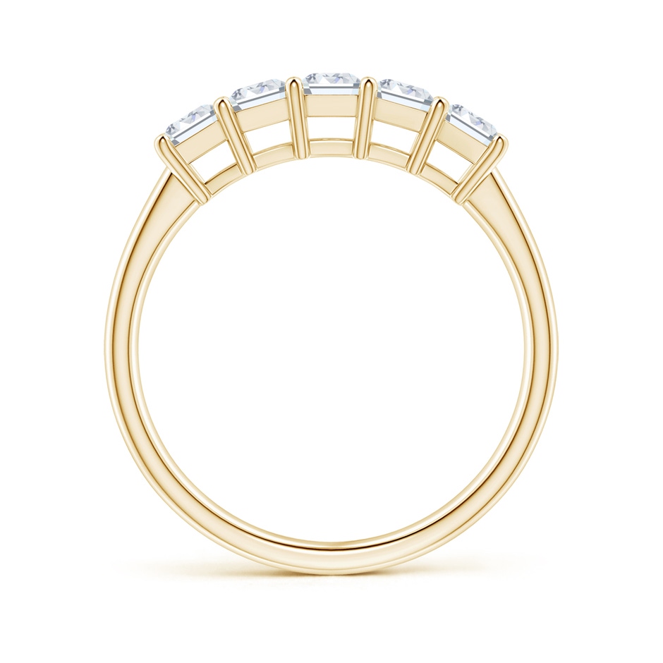 5x3mm FGVS Lab-Grown Prong-Set Emerald-Cut Diamond Five Stone Wedding Ring in Yellow Gold side 199
