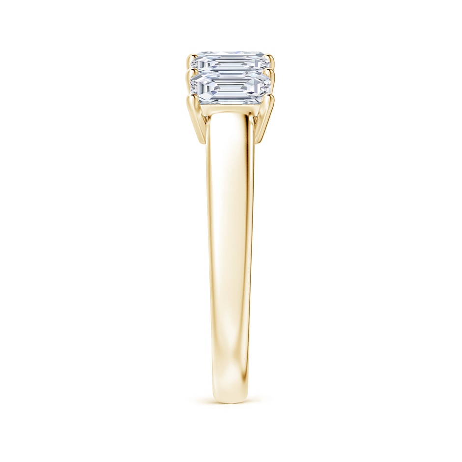 5x3mm FGVS Lab-Grown Prong-Set Emerald-Cut Diamond Five Stone Wedding Ring in Yellow Gold side 299