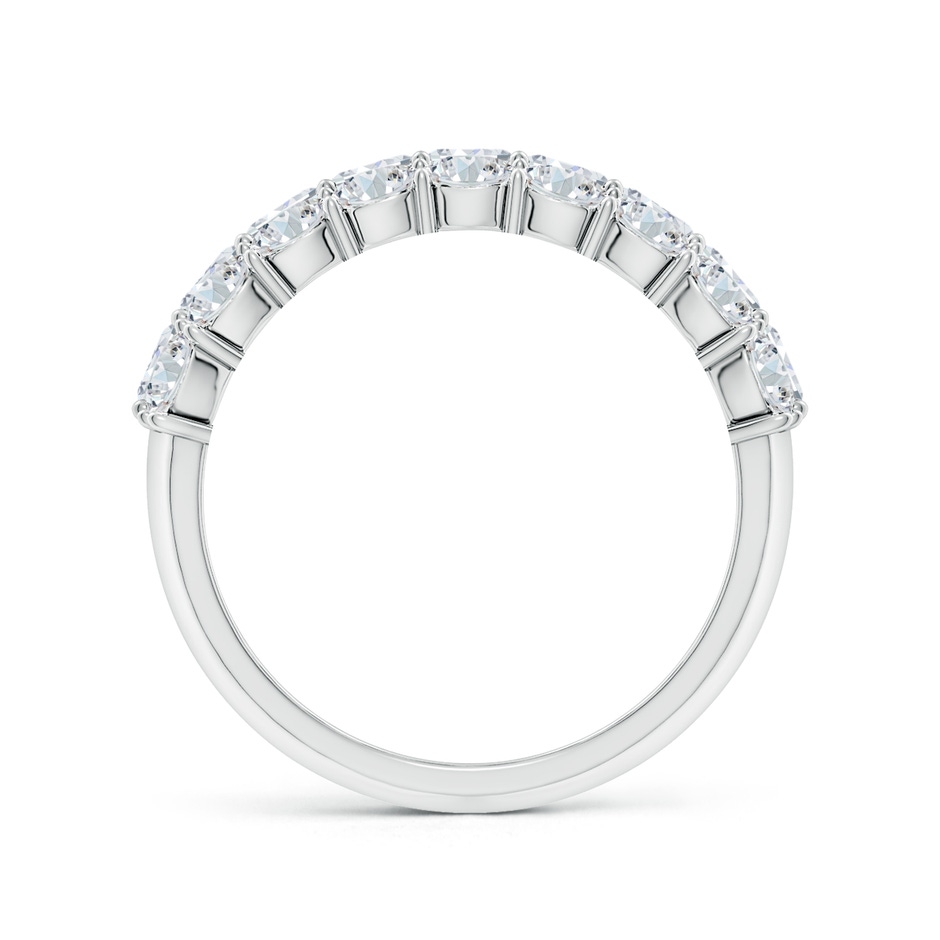 4x3mm FGVS Lab-Grown Emerald-Cut and Oval Diamond Triple Layer Wedding Ring in P950 Platinum side 199
