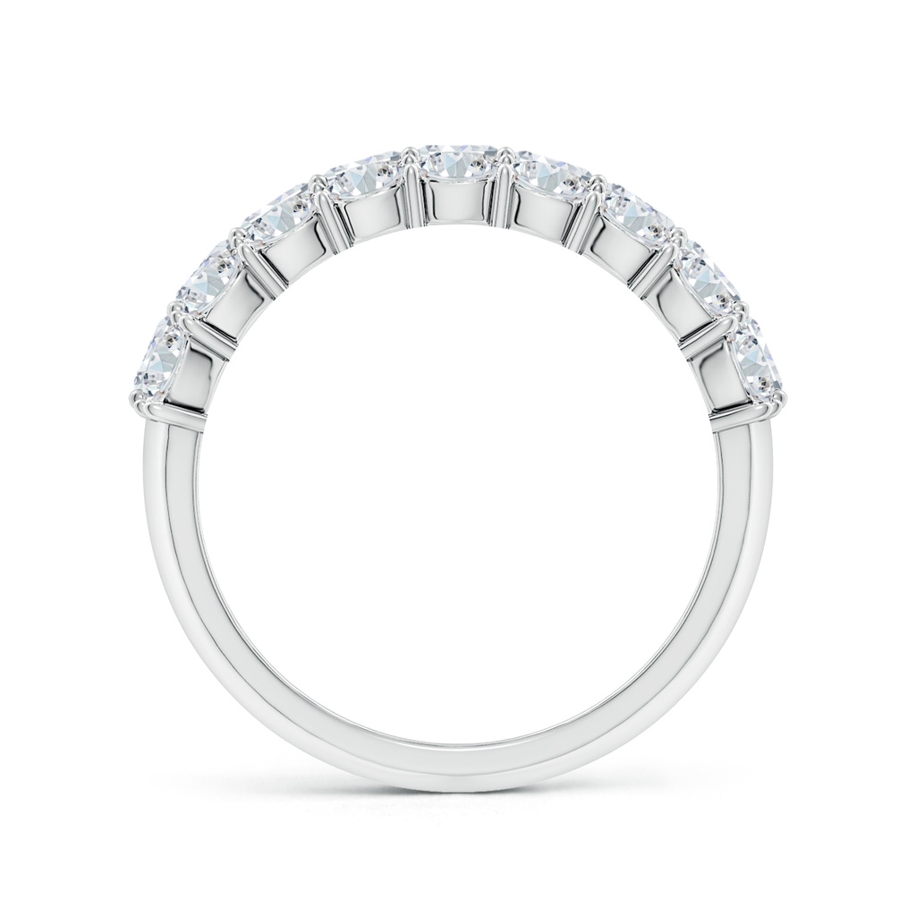 4x3mm FGVS Lab-Grown Emerald-Cut and Oval Diamond Triple Layer Wedding Ring in White Gold Side 199