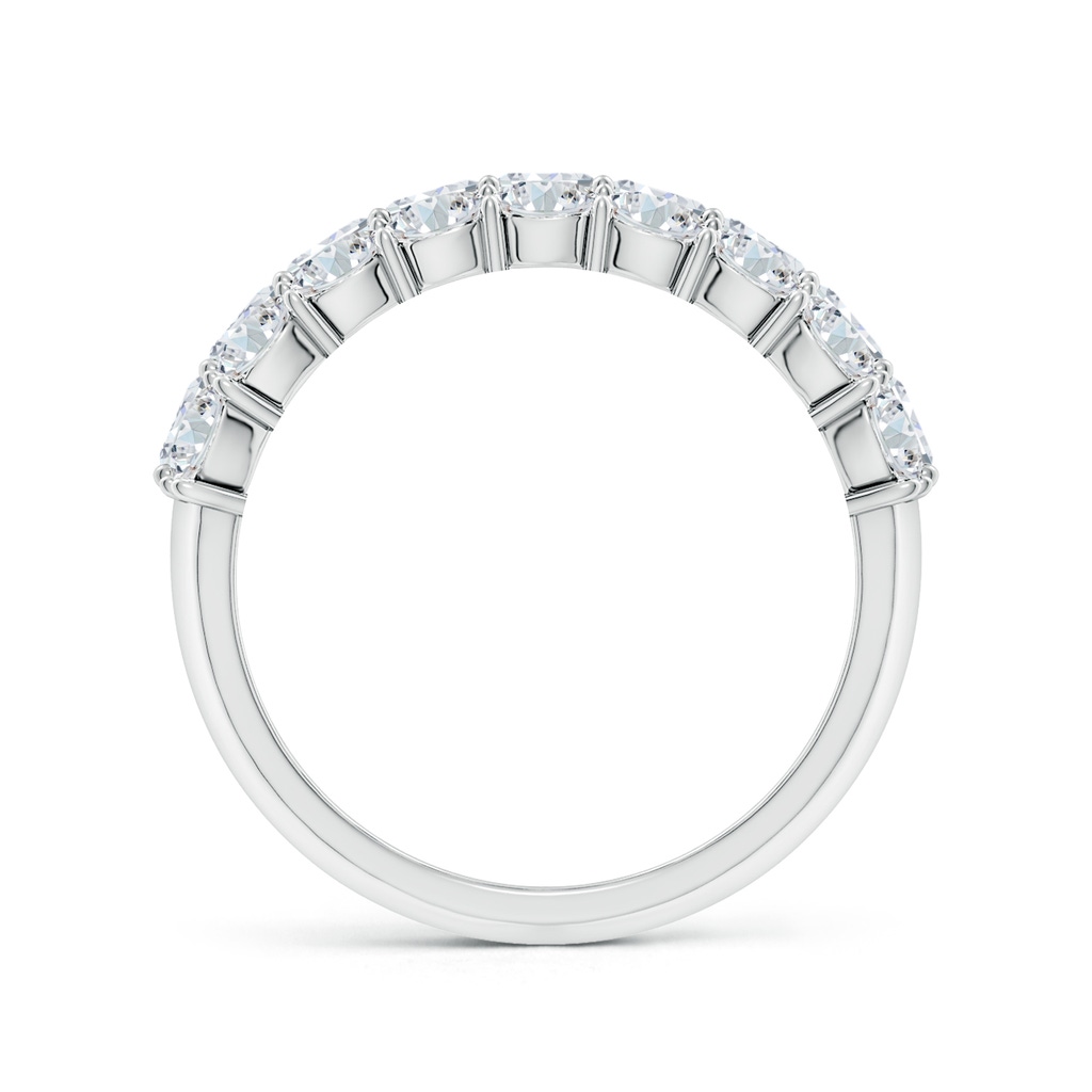 4x3mm FGVS Lab-Grown Emerald-Cut and Oval Diamond Triple Layer Wedding Ring in White Gold - side 199