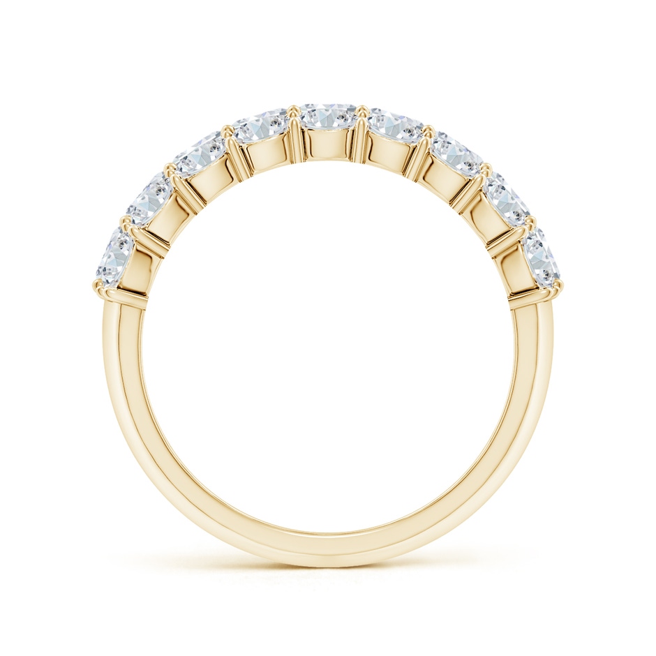 4x3mm FGVS Lab-Grown Emerald-Cut and Oval Diamond Triple Layer Wedding Ring in Yellow Gold side 199