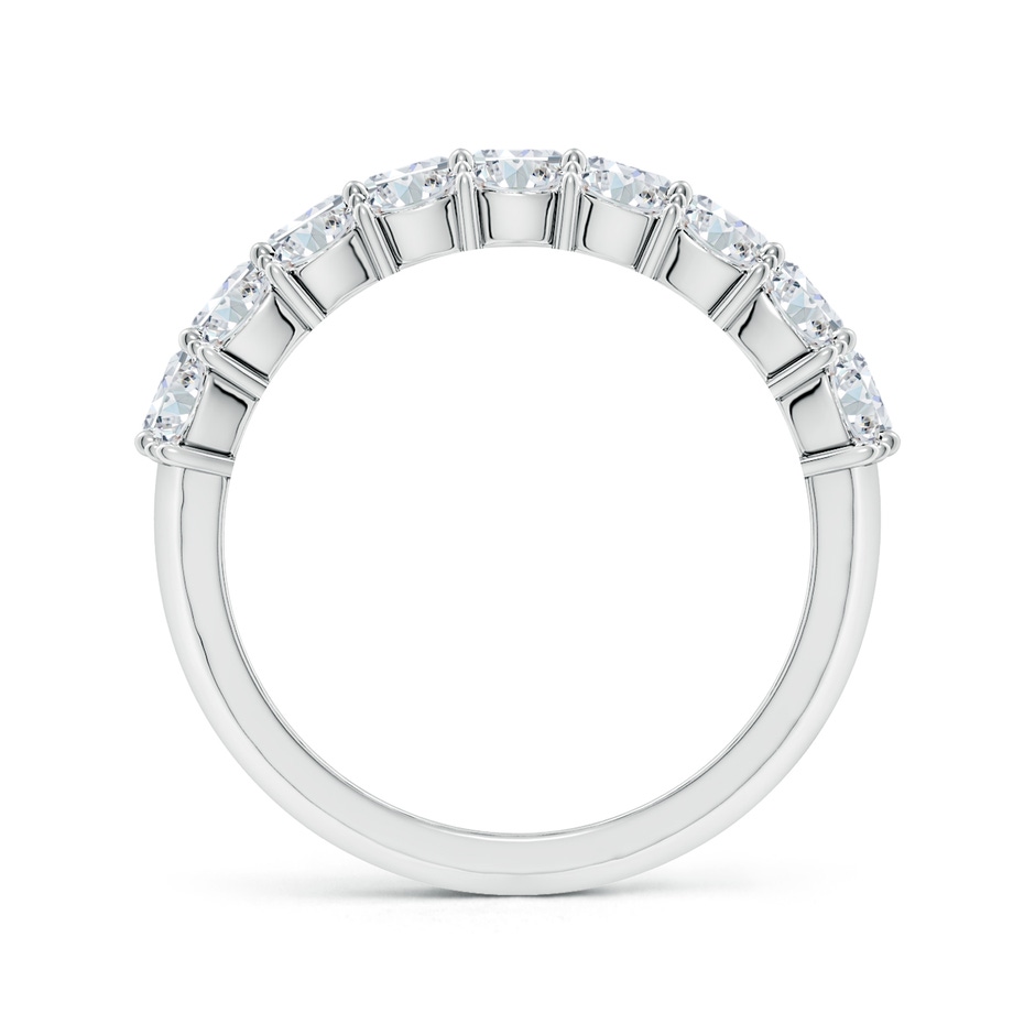 5x3mm FGVS Lab-Grown Emerald-Cut and Oval Diamond Triple Layer Wedding Ring in P950 Platinum side 199