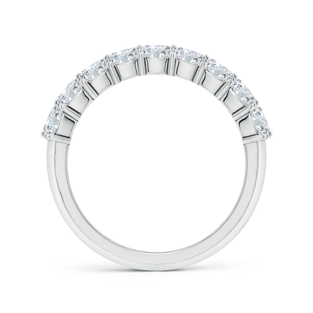 5x3mm FGVS Lab-Grown Emerald-Cut and Oval Diamond Triple Layer Wedding Ring in White Gold Side 199