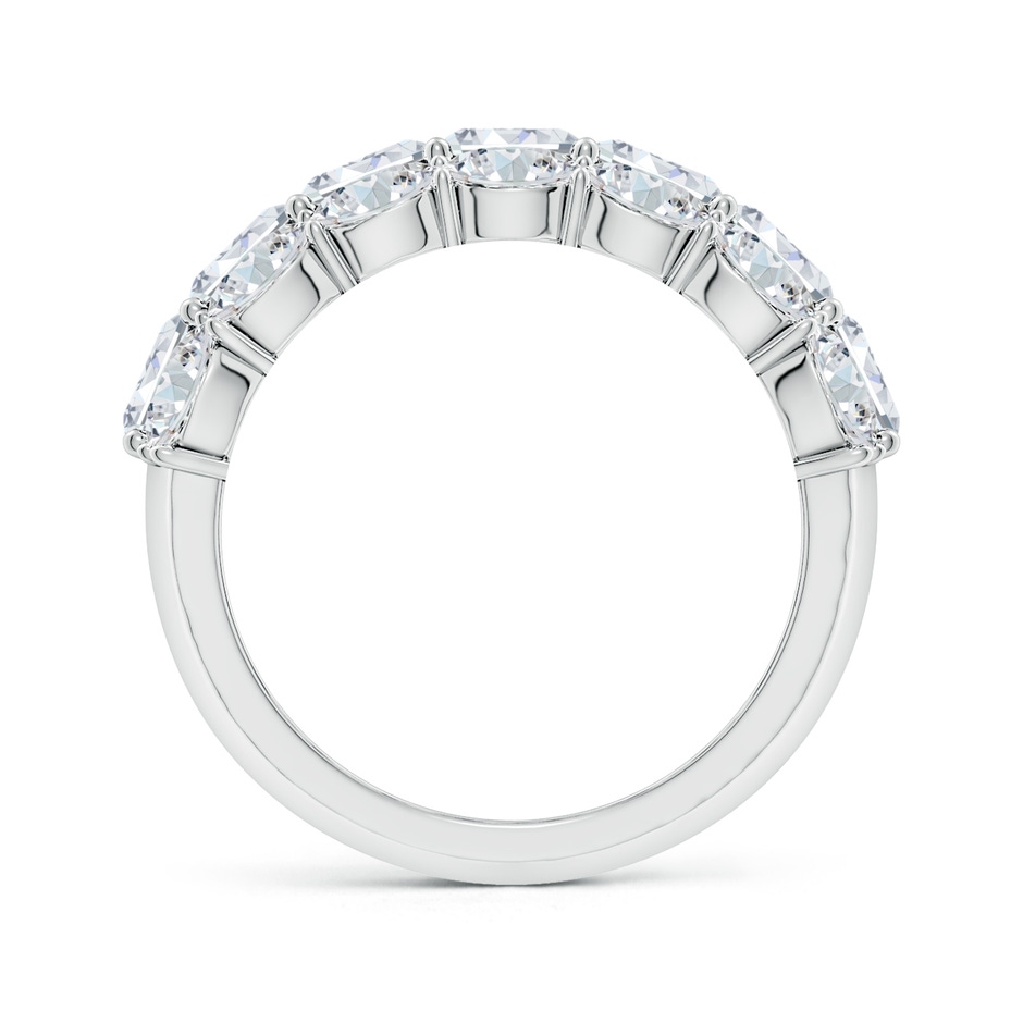 6x4mm FGVS Lab-Grown Emerald-Cut and Oval Diamond Triple Layer Wedding Ring in P950 Platinum side 199