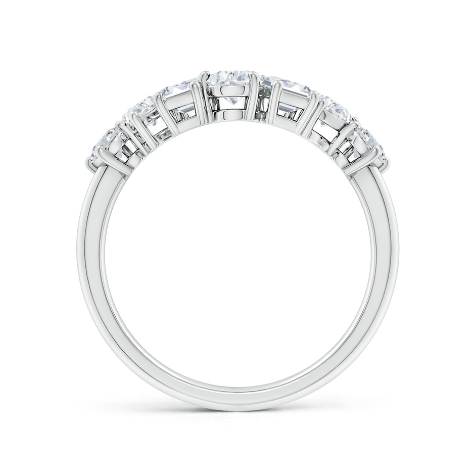 5x3mm FGVS Lab-Grown Multi-Shape Diamond Contoured Wedding Ring in P950 Platinum side 199