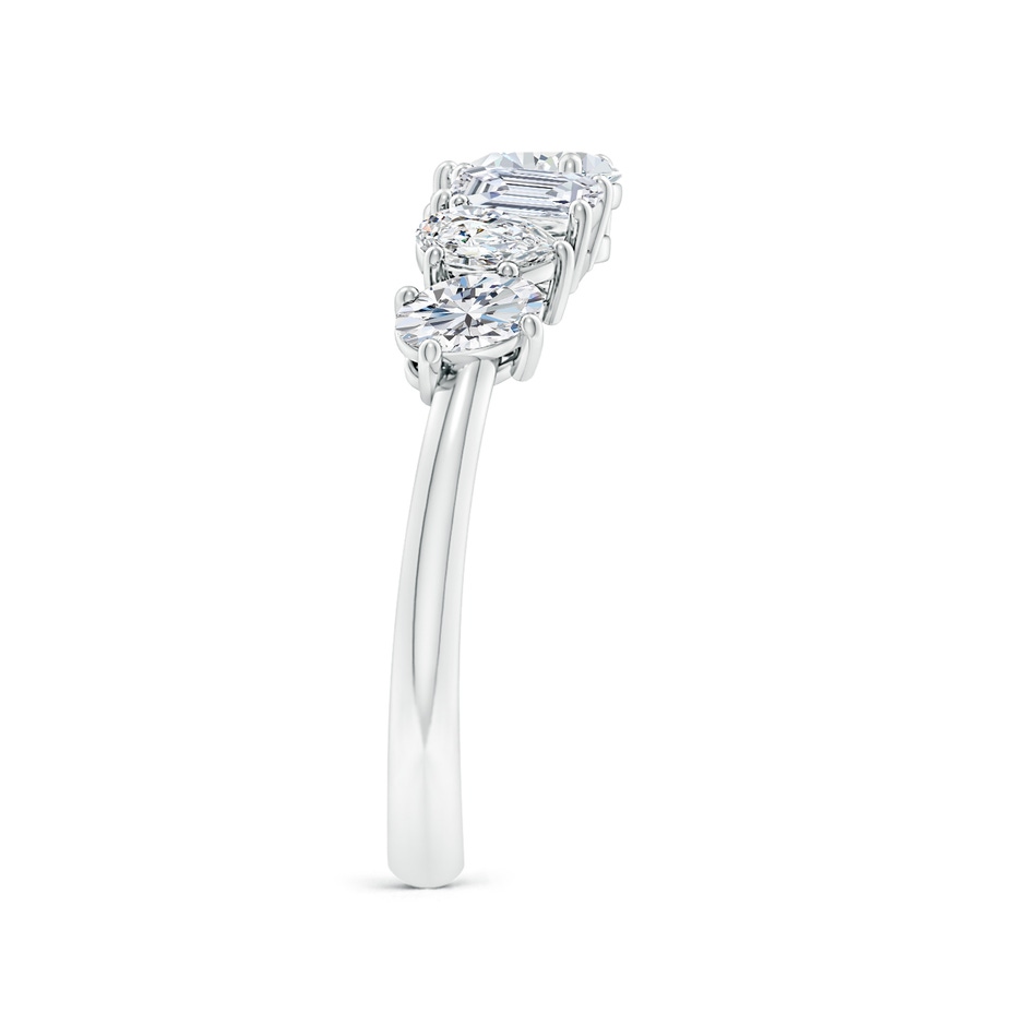 5x3mm FGVS Lab-Grown Multi-Shape Diamond Contoured Wedding Ring in P950 Platinum side 299