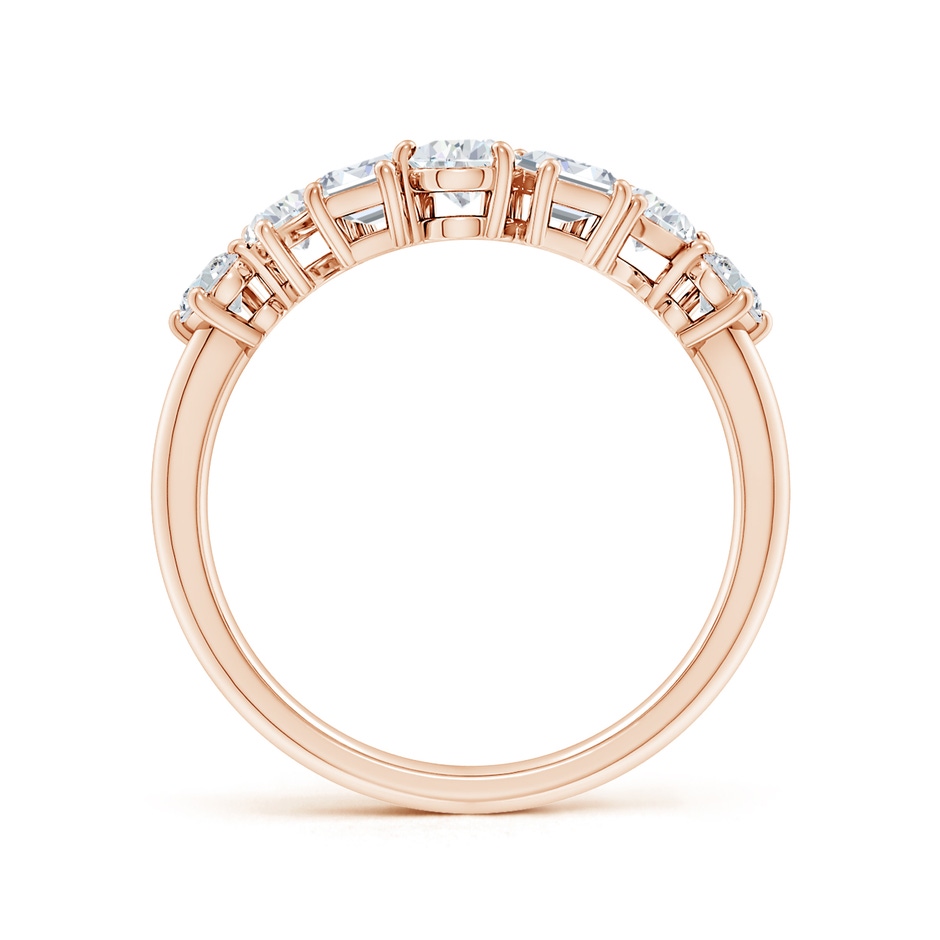 5x3mm FGVS Lab-Grown Multi-Shape Diamond Contoured Wedding Ring in Rose Gold side 199
