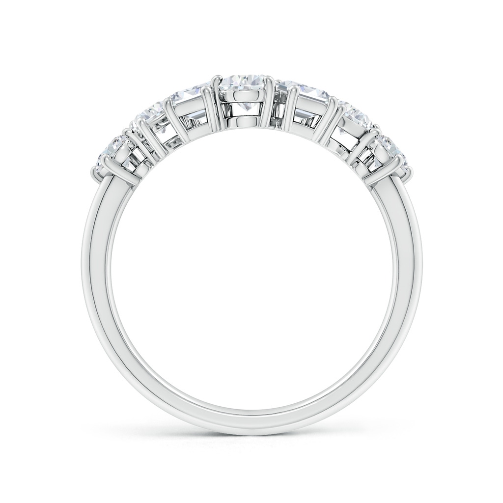 5x3mm FGVS Lab-Grown Multi-Shape Diamond Contoured Wedding Ring in S999 Silver - side 199
